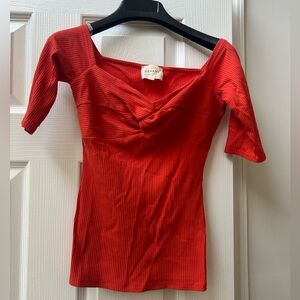 Sezane Ribbed Knit Top